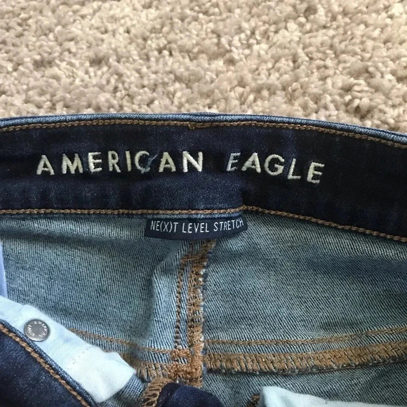American Eagle Hi Rise Shortie Jean Shorts - Picture 3 of 5